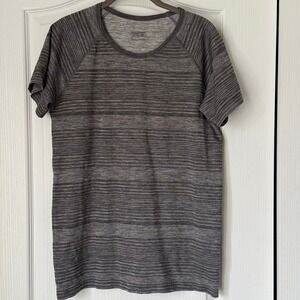 Patagonia Womens Gatewood Seamless Short Sleeve Top Grey/Black Size XL Stretch